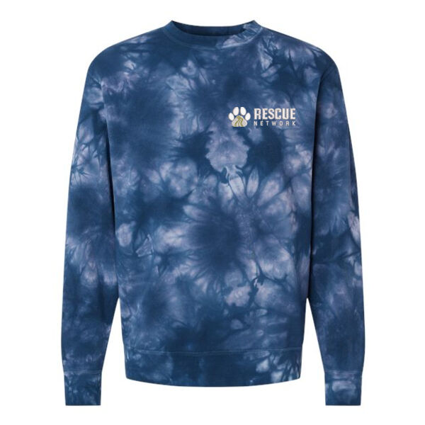 Independent Trading Co - Midweight Tie-Dyed Crewneck Sweatshirt - Embroidered Logo Thumbnail